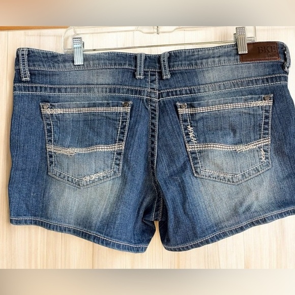 Women’s BKE Buckle Blue Jean Denim Culture Short Stretch Shorts Lemmon EUC 33 - Picture 6 of 16